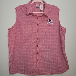 Disney Women's Sleeveless Mickey Mouse Button Up 22/24